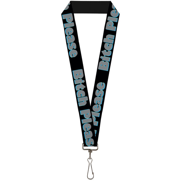 Buckle-Down Buckle-Down Lanyard - BITCH PLEASE Black/Blue/Gray