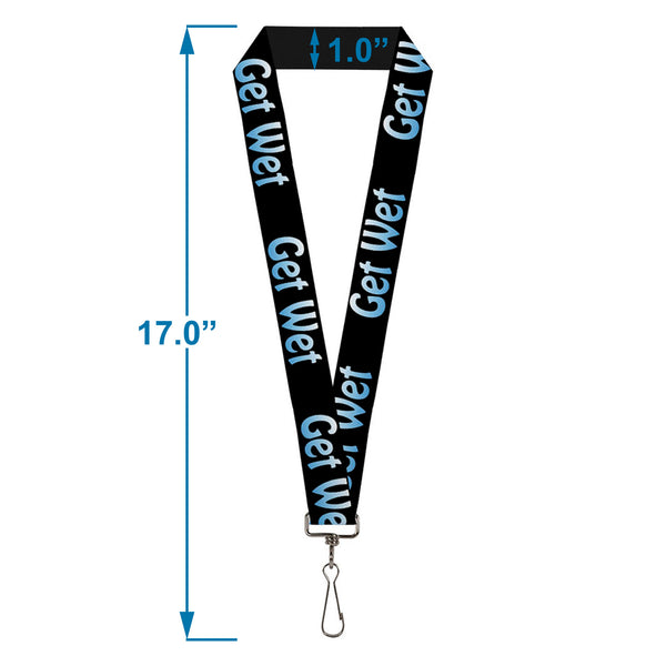 Buckle-Down Buckle-Down Lanyard - GET WET Black/Baby Blue