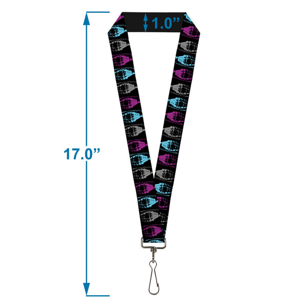 Buckle-Down Buckle-Down Lanyard - Grenades Black/Gray/Purple/Baby Blue