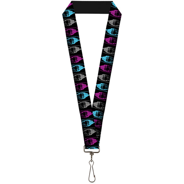 Buckle-Down Buckle-Down Lanyard - Grenades Black/Gray/Purple/Baby Blue