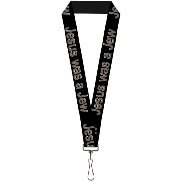 Buckle-Down Buckle-Down Lanyard - JESUS WAS A JEW Black/Gray