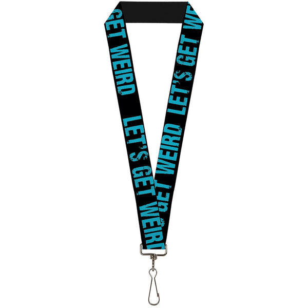 Buckle-Down Buckle-Down Lanyard - LET'S GET WEIRD Weathered Black/Bright Blue