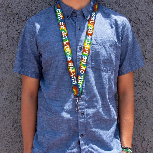 Buckle-Down Buckle-Down Lanyard - ONE OF US LIKES GRASS/Tie Dye Multi Color/White