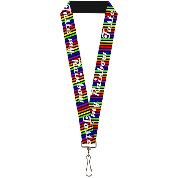 Buckle-Down Buckle-Down Lanyard - TASTE MY RAINBOW Black/Multi Color