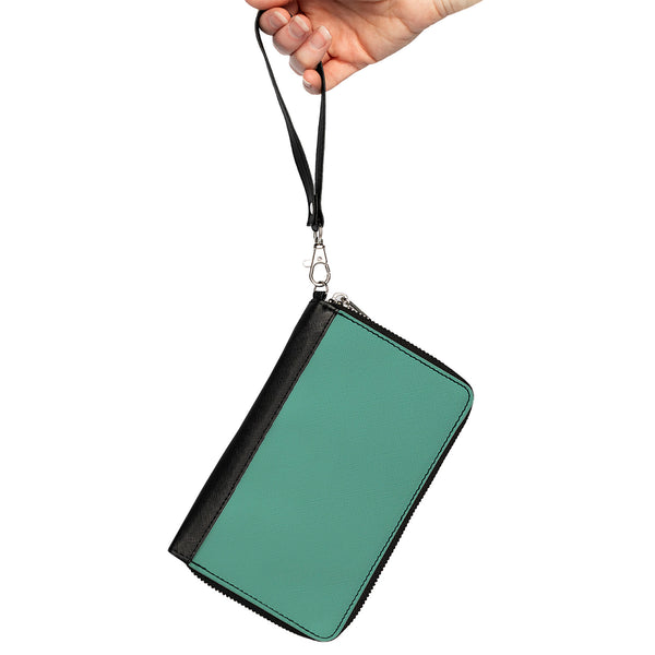 Buckle-Down PU Zip Around Wallet Rectangle - Teal