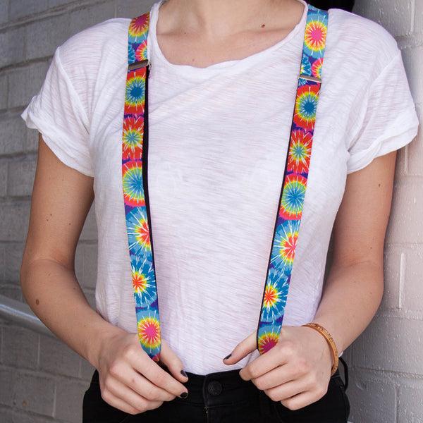 Buckle-Down Suspenders - 1.0" - 70's Tie Dye