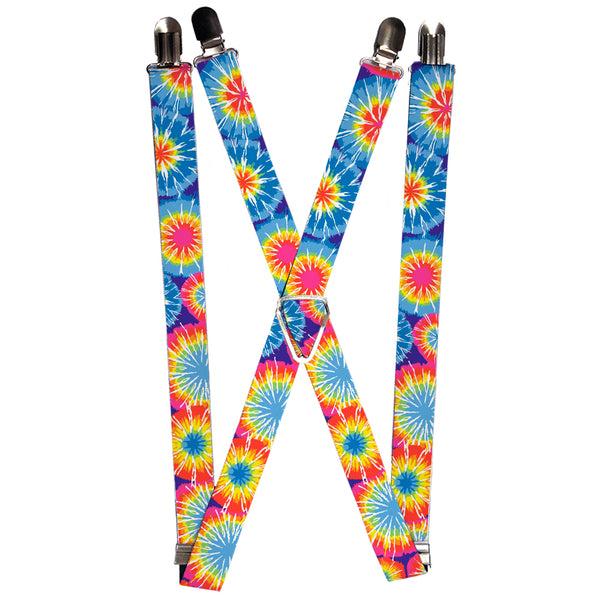 Buckle-Down Suspenders - 1.0" - 70's Tie Dye