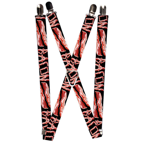 Buckle-Down Suspenders - 1.0" - Bacon w/Text2