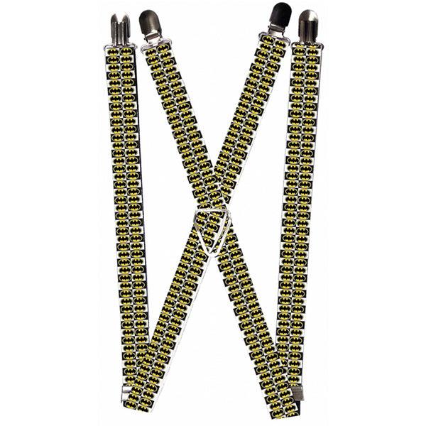 Buckle-Down Suspenders - 1.0" - Batman Shield Checkers