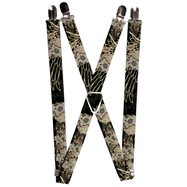 Buckle-Down Suspenders - 1.0" - BD Die Hard Skull 02