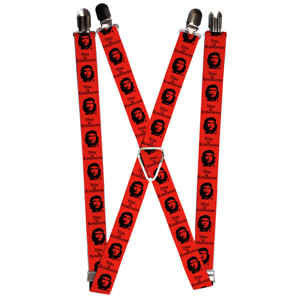 Buckle-Down Suspenders - 1.0" - Che Red/Black