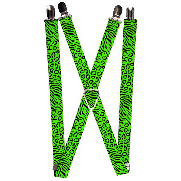Buckle-Down Suspenders - 1.0" - Cheebra Green/Black
