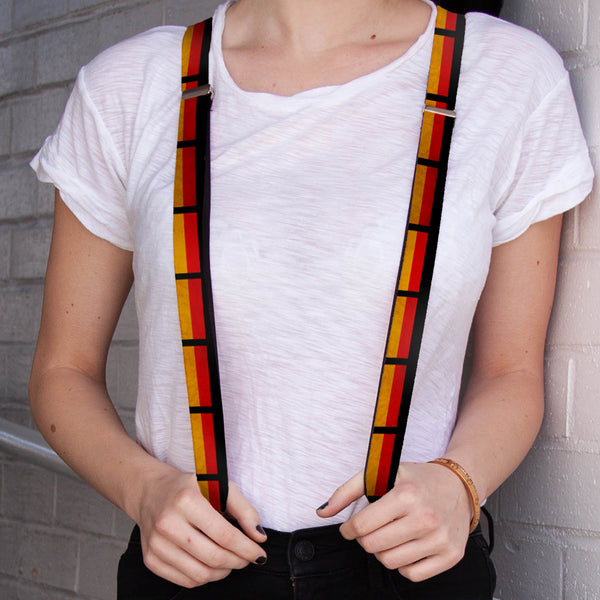Buckle-Down Suspenders - 1.0" - German Flag Distressed