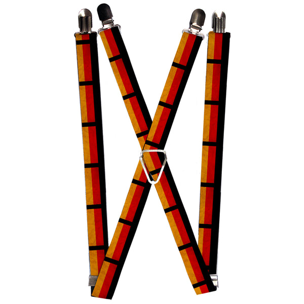 Buckle-Down Suspenders - 1.0" - German Flag Distressed