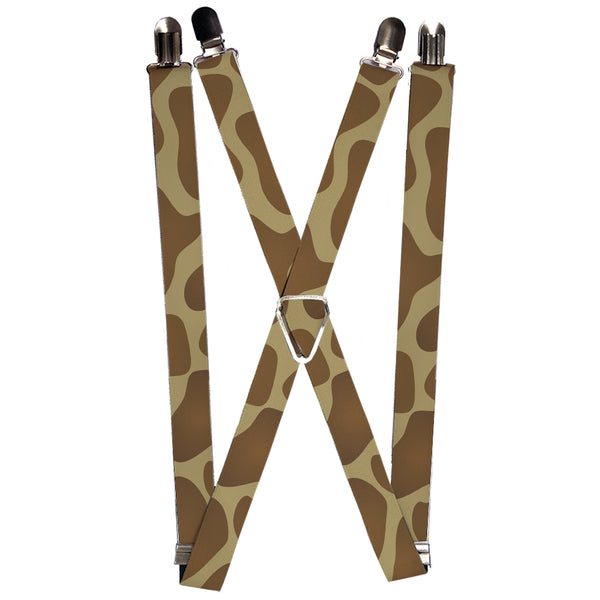 Buckle-Down Suspenders - 1.0" - Giraffe Spots Tan/Brown