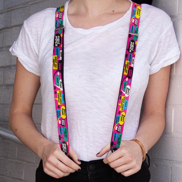 Buckle-Down Suspenders - 1.0" - Girls Rule Bubbles