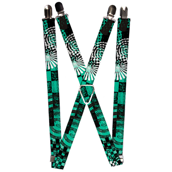 Buckle-Down Suspenders - 1.0" - Grunge Chaos Green