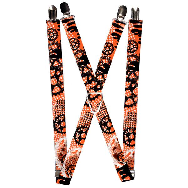 Buckle-Down Suspenders - 1.0" - Grunge Gears Orange