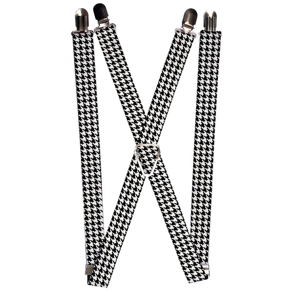 Buckle-Down Suspenders - 1.0" - Houndstooth Black/White