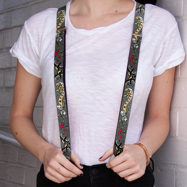 Buckle-Down Suspenders - 1.0" - Lucky Gray
