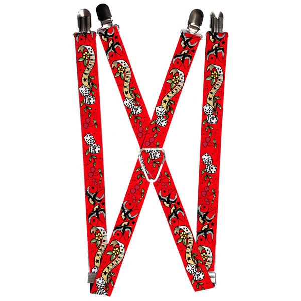 Buckle-Down Suspenders - 1.0" - Lucky Red