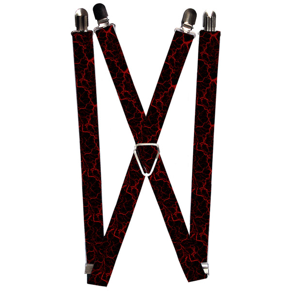 Buckle-Down Suspenders - 1.0" - Marble Black/Red