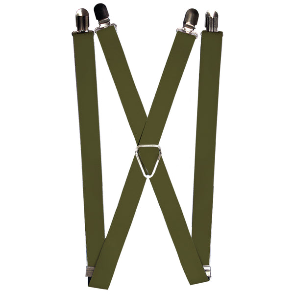 Buckle-Down Suspenders - 1.0" - Olive Solid
