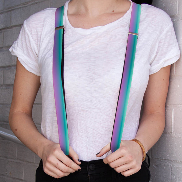 Buckle-Down Suspenders - 1.0" - Ombre Blue-Green/Purple