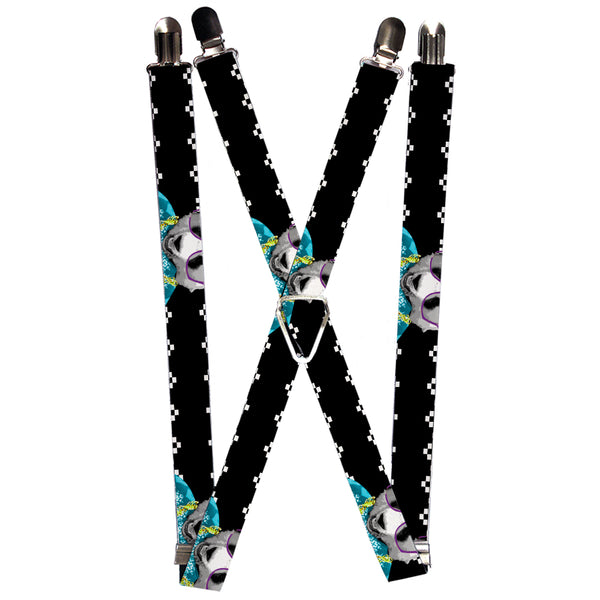 Buckle-Down Suspenders - 1.0" - Panda Bling