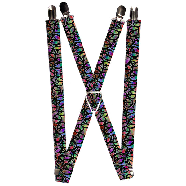 Buckle-Down Suspenders - 1.0" - Peace Psychedelic