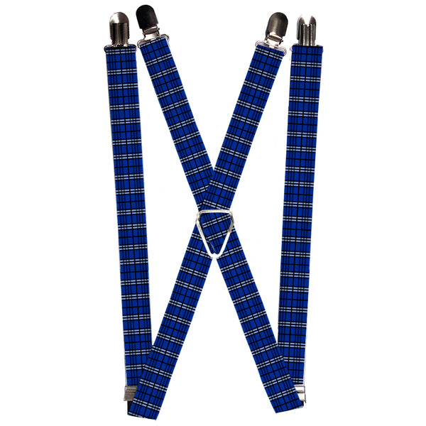 Buckle-Down Suspenders - 1.0" - Plaid Navy
