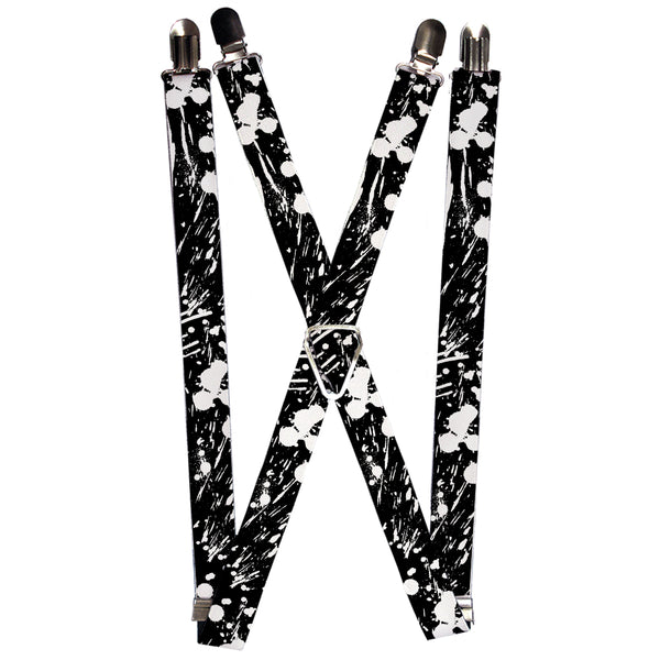 Buckle-Down Suspenders - 1.0" - Splatter Black/White