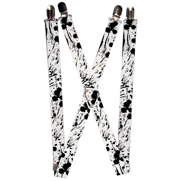 Buckle-Down Suspenders - 1.0" - Splatter White/Black