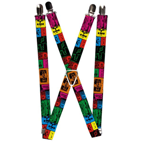 Buckle-Down Suspenders - 1.0" - Tapes Multi Neon