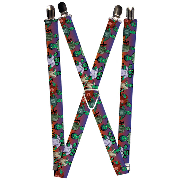 Buckle-Down Suspenders - 1.0" - Walking Zombies