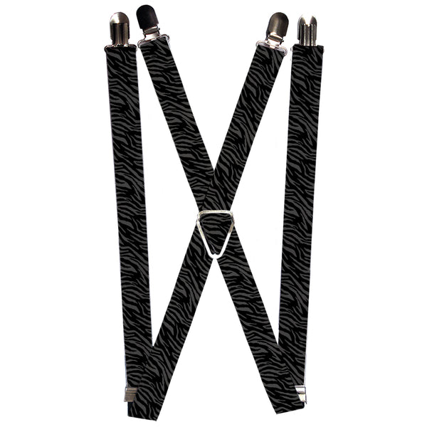 Buckle-Down Suspenders - 1.0" - Zebra 2 Black/Gray