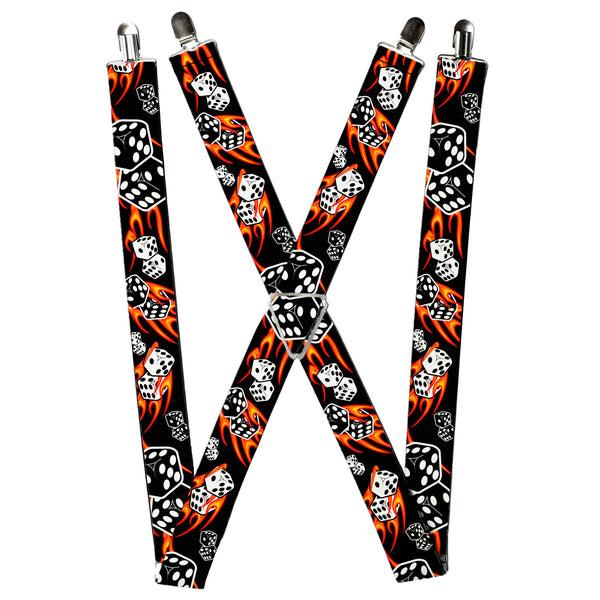 Buckle-Down Suspenders - 1.5" - Flaming Dice