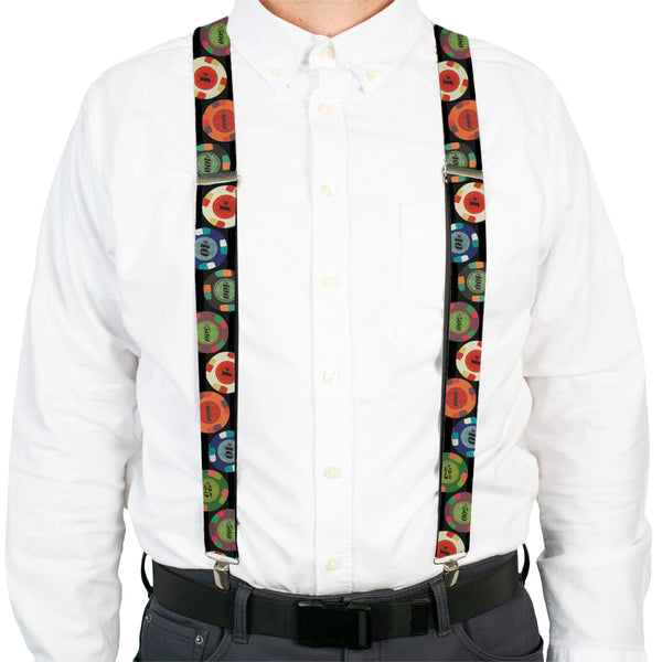 Buckle-Down Suspenders - 1.5" - Poker Chips 2