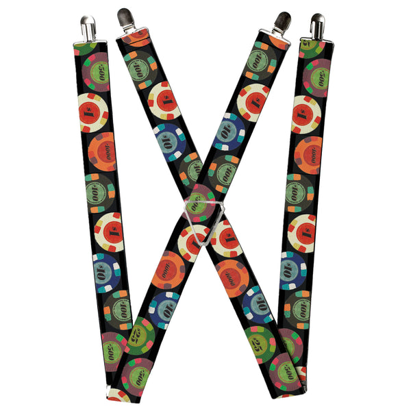 Buckle-Down Suspenders - 1.5" - Poker Chips 2