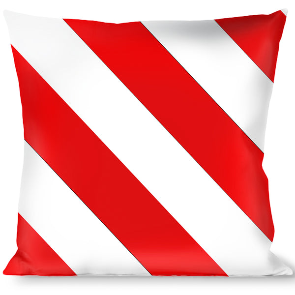 Buckle-Down Buckle-Down Throw Pillow - Candy Cane2 Stripe White/Red