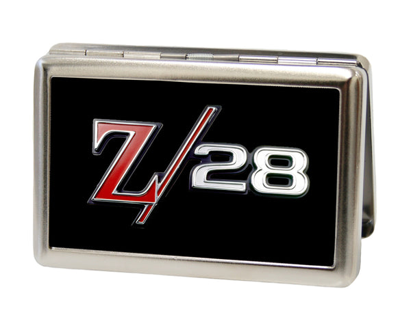 Buckle-Down Business Card Holder - LARGE - 1969 Camaro Z 28 Emblem FCG Black Silvers Red