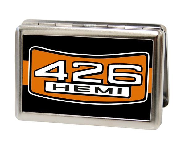 Buckle-Down Business Card Holder - LARGE - 426 HEMI Badge Stripe FCG Black Orange White
