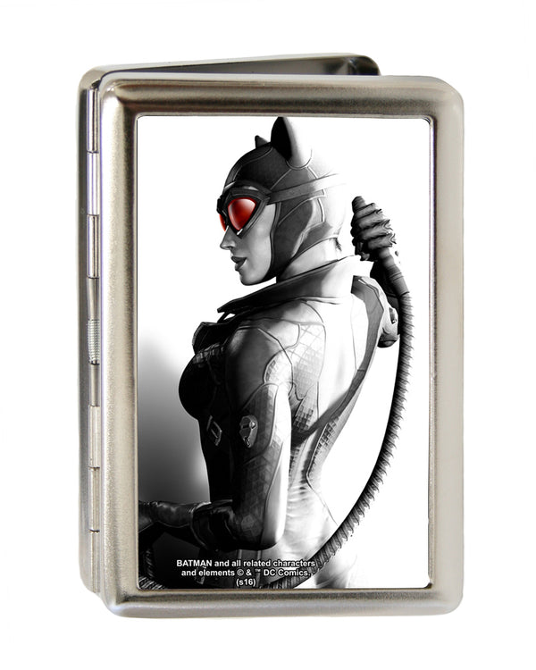 Buckle-Down Business Card Holder - LARGE - Arkham City Catwoman Whip Pose FCG Grays Red