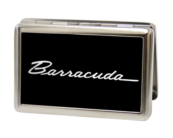 Buckle-Down Business Card Holder - LARGE - BARRACUDA Script Logo FCG Black Silver