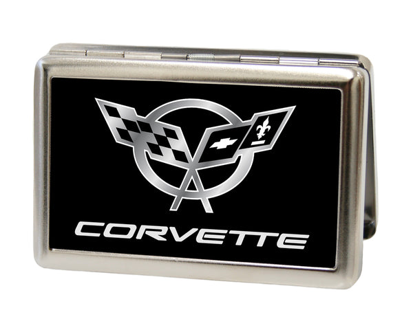 Buckle-Down Business Card Holder - LARGE - Corvette FCG Black Silver