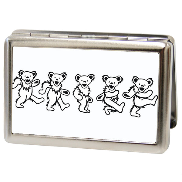 Buckle-Down Business Card Holder - LARGE - Dancing Bears FCWood Natural Multi Color