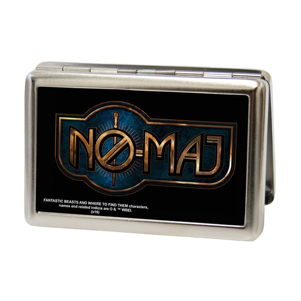 Buckle-Down Business Card Holder - LARGE - FANTASTIC BEASTS AND WHERE TO FIND THEM NO-MAJ Icon FCG Black Golds Blues