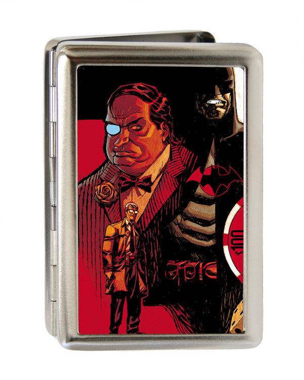 Buckle-Down Business Card Holder - LARGE - Flashpoint Batman Issue #1 Cover Batman James Gordon Penguin Cover Pose FCG Reds Black