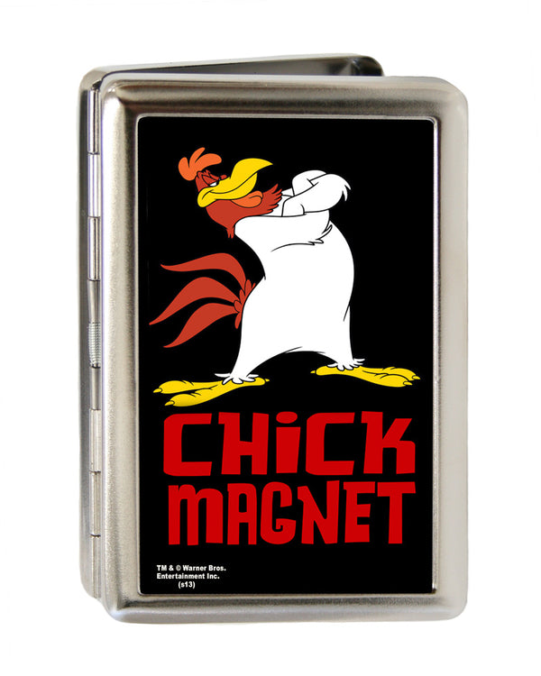 Buckle-Down Business Card Holder - LARGE - Foghorn Leghorn CHICK MAGNET Black Red FCG