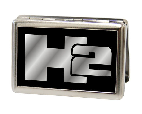 Buckle-Down Business Card Holder - LARGE - H2 FCG Black Silver
